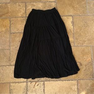 Vivienne Vivienne Tam Black Tiered Maxi Skirt XS